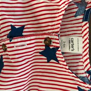 Carter's Red and Navy Star Striped Shirt